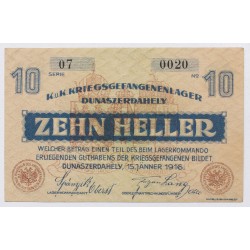 Hadifogolytábor Dunaszerdahely 10 fillér 1916