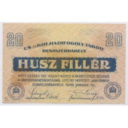Hadifogolytábor Dunaszerdahely 20 fillér 1916