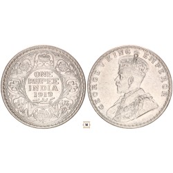 India,V.György 1 rupia 1919