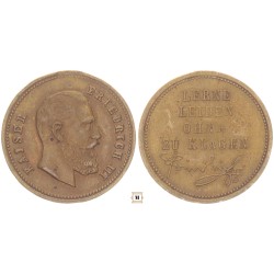 III.Frigyes halálára emlékérem 1888