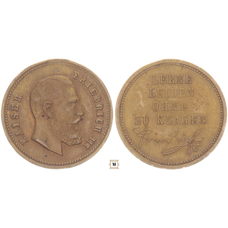 III.Frigyes halálára emlékérem 1888