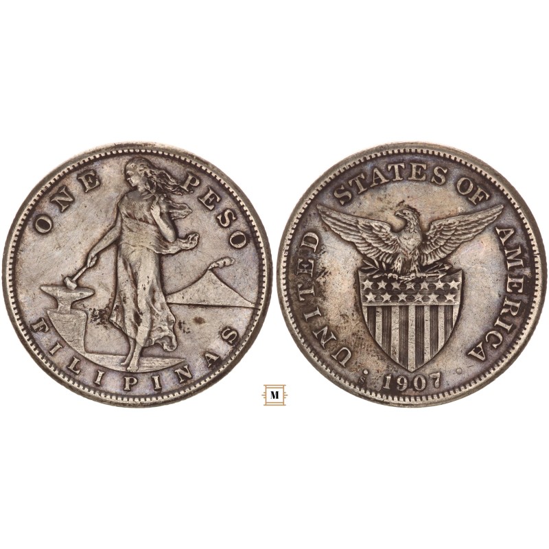 Fülöp-szigetek 1 Peso 1907 S