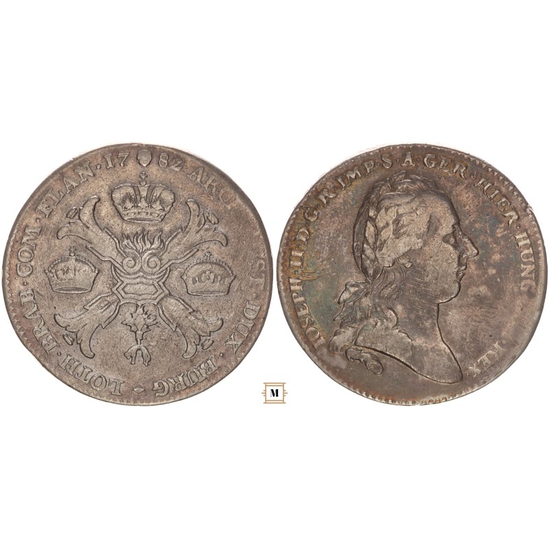 II. József koronatallér 1782 Brüsszel
