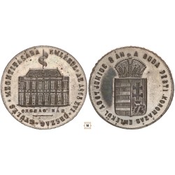 A Buda Pesti koronázás emlékül 1867 ezüstözött bronz érem