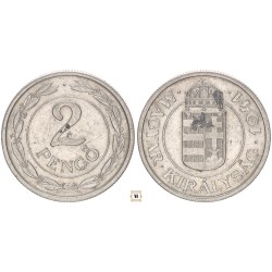 2 pengő 1941 BP hullámos talpú