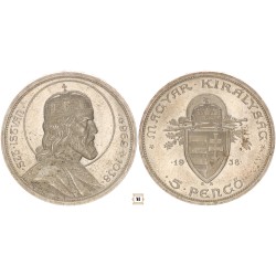 5 pengő Szent István 1938 BP
