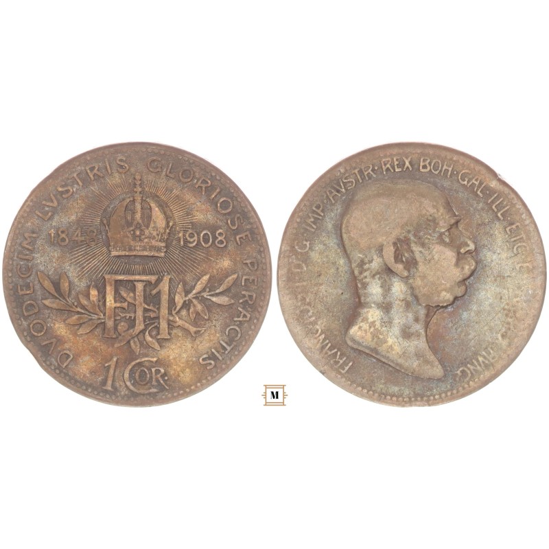 Ferenc József jubileumi 1 corona 1908