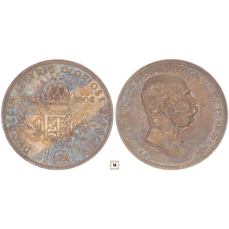 Ferenc József jubileumi 1 corona 1908