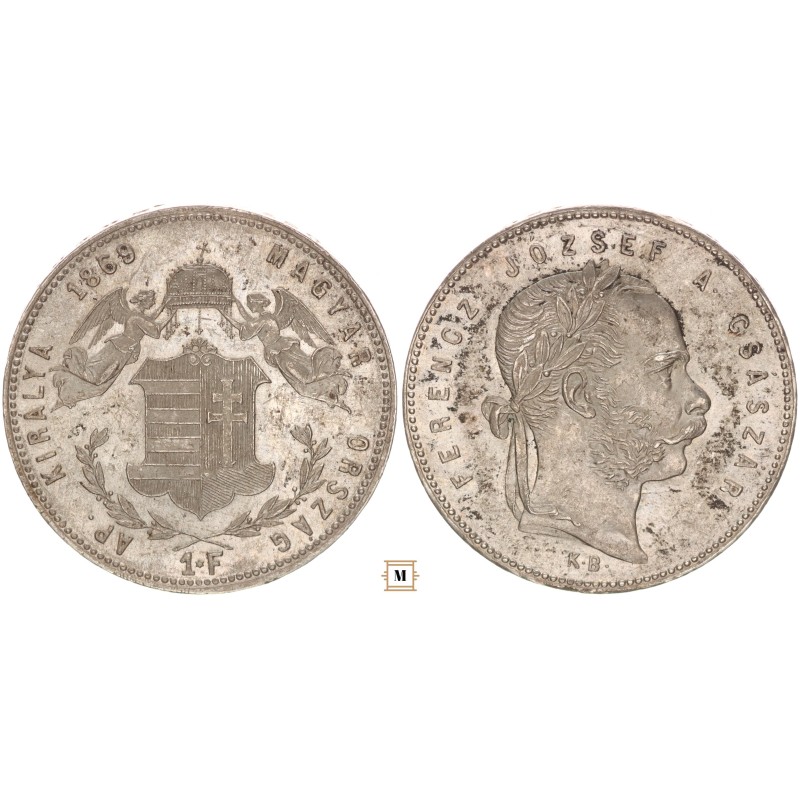 Ferenc József 1 forint 1869 KB
