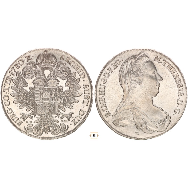 Mária Terézia tallér 1780 B, R!