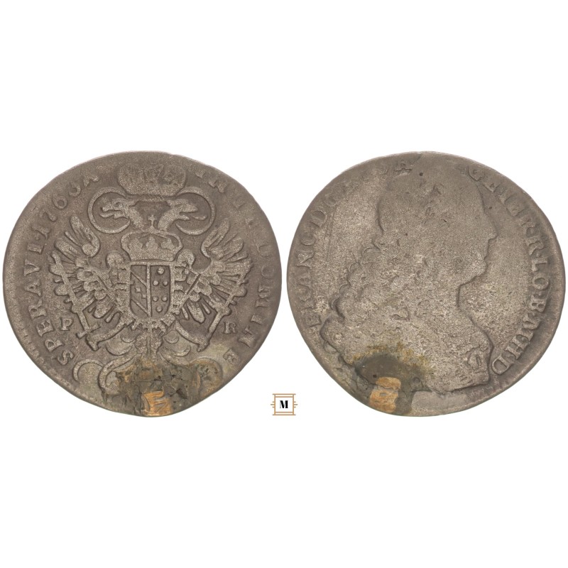 Lotharingiai Ferenc VII krajcár 1763 P-R Prága R!