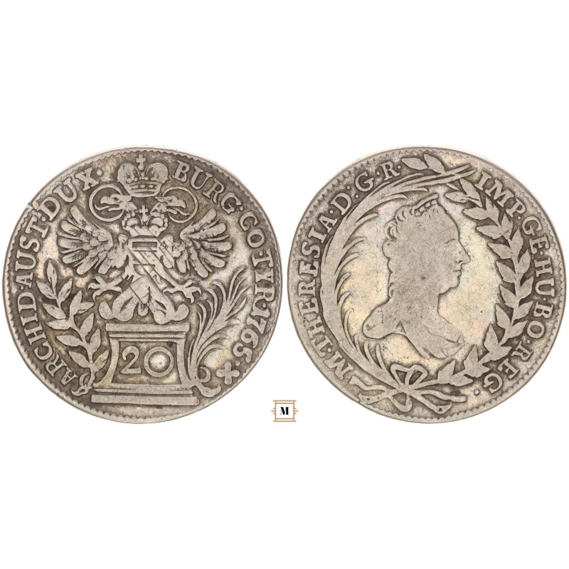 Mária Terézia 20 krajcár 1765 Bécs