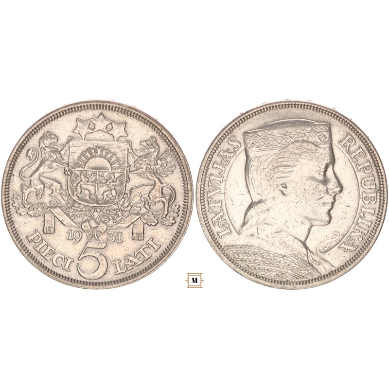 Lettország 5 lati 1931