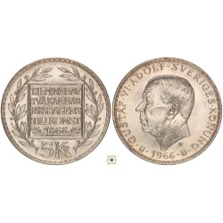 Svédország 5 korona 1966