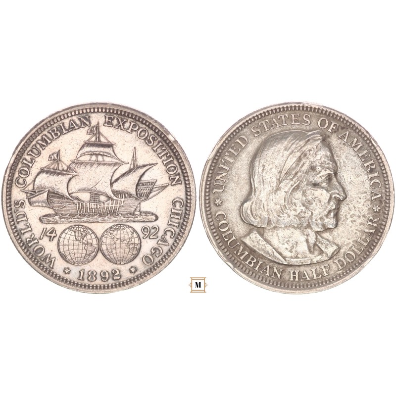 USA 1/2 dollár Chicagói világkiállítás 1892