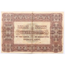 5000 korona 1920, VF-, beszakadások
