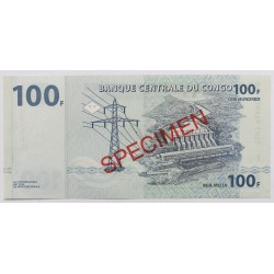 Kongó 100 frank 2000 Specimen Minta