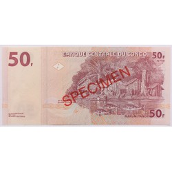Kongó 50 frank 2000 Specimen Minta