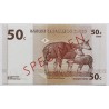 Kongó 50 centimes 1996 Specimen Minta