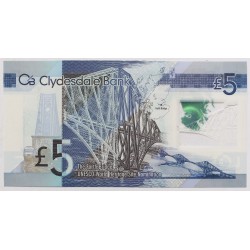 Skócia Clydesdale Bank 5 font 2015 Forth Bridge