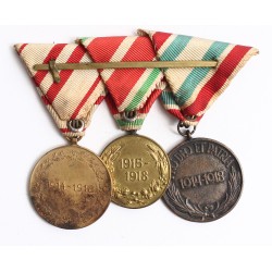 Nemharcoló I. Világháborús kitüntetés sor + miniatűr sor