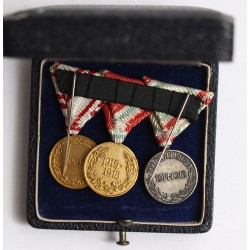 Nemharcoló I. Világháborús kitüntetés sor + miniatűr sor