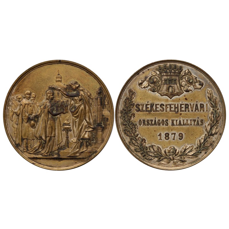 Székesfehérvári országos kiállítás 1879 bronz érem