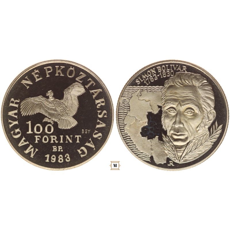 100 forint Simon Bolivar 1983 BP