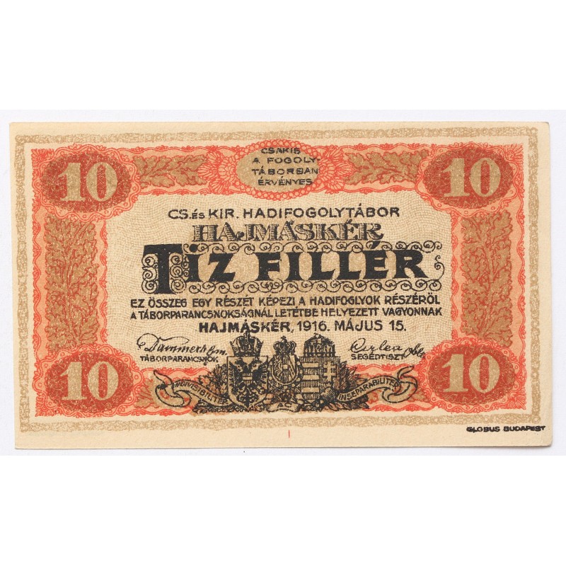 Hadifogolytábor Hajmáskér 10 fillér 1916