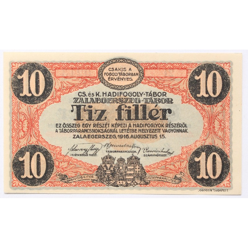 Hadifogolytábor Zalaegerszeg 10 fillér 1916