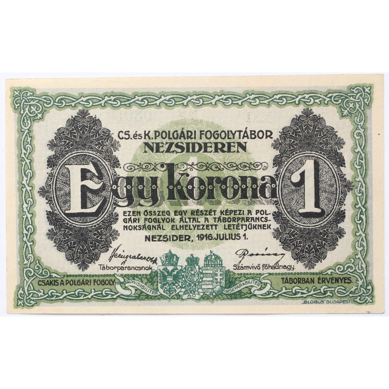 Hadifogolytábor Nezsider 10 korona 1916