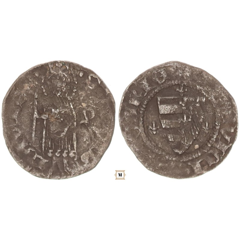 I. Lajos 1342-82 denár ÉH 429 Buda