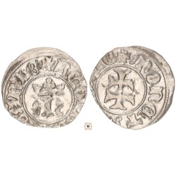 Mária 1382-87/1395 denár vjn. vonalkör ÉH - /442/