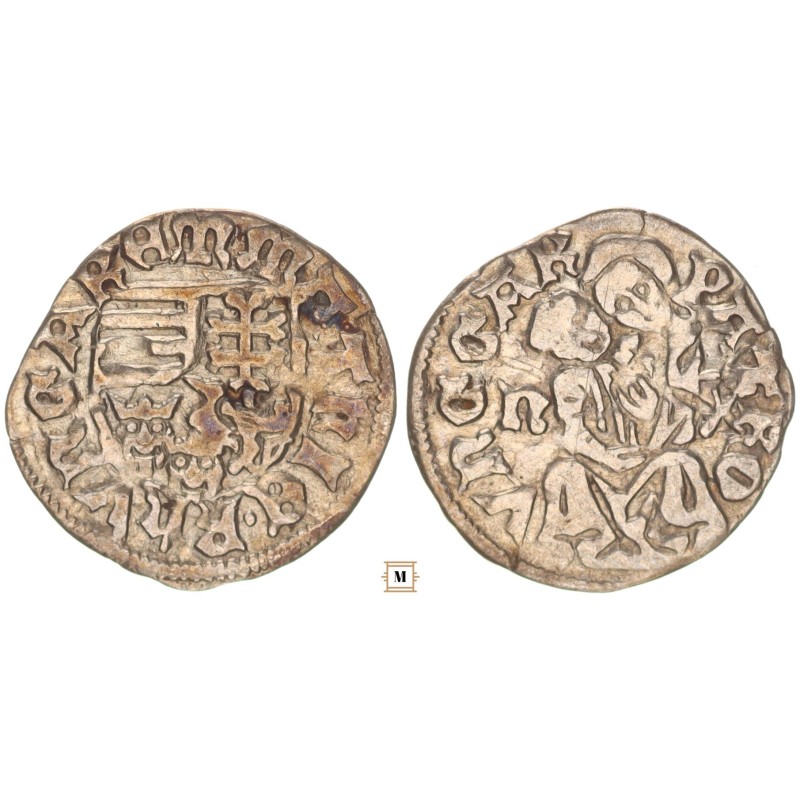 I. Mátyás 1458-90 denár n - kalapács ÉH 562