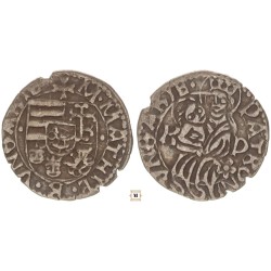 I. Mátyás 1458-90 denár K - P/rozetta ÉH 567