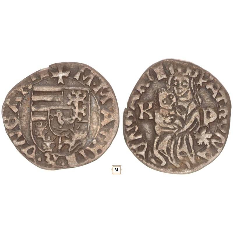 I. Mátyás 1458-90 denár K - P/rozetta ÉH 567