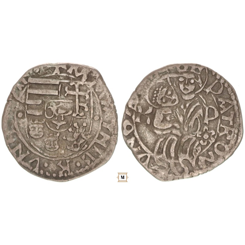 I. Mátyás 1458-90 denár K - P/rozetta ÉH 567