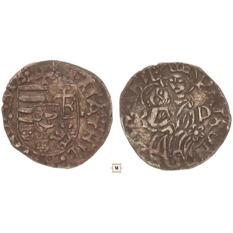 I. Mátyás 1458-90 denár K - P/rozetta ÉH 567