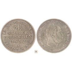 Németország - Poroszország 2 1/2 groschen 1872 A