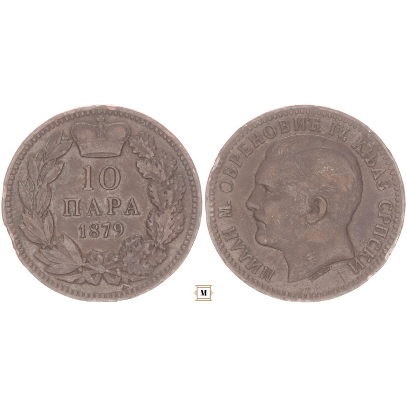 Szerbia 10 para 1879