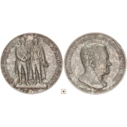 Sachsen-Weimar, Goethe-Schiller emlékmű ón emlékérem 1857