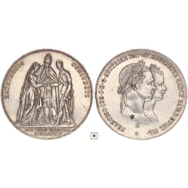 Ferenc József házassági gulden 1854 A