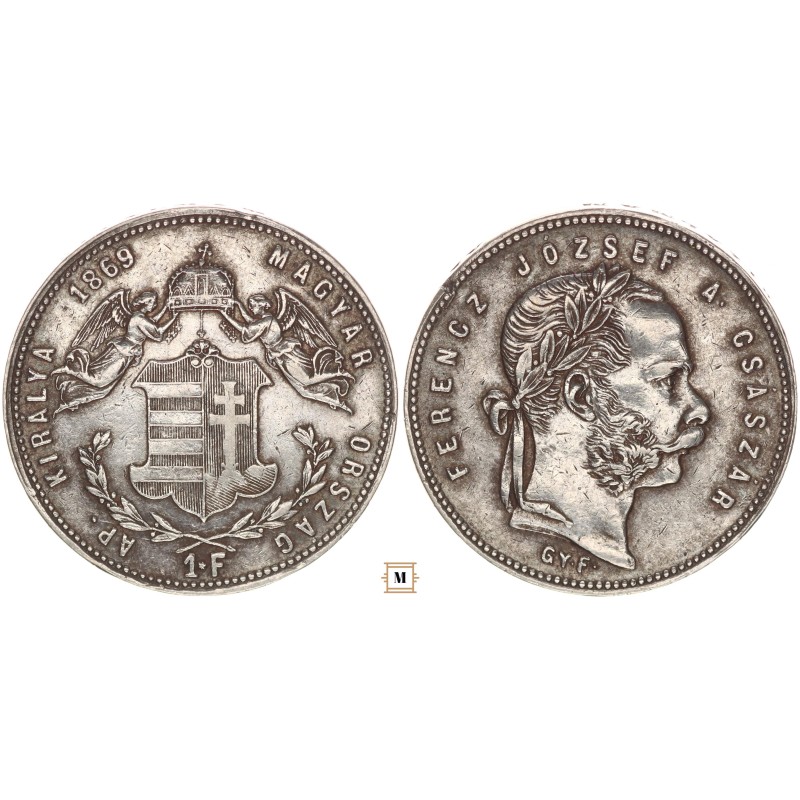 Ferenc József 1 forint 1869 GyF