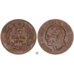 Szerbia 10 para 1879