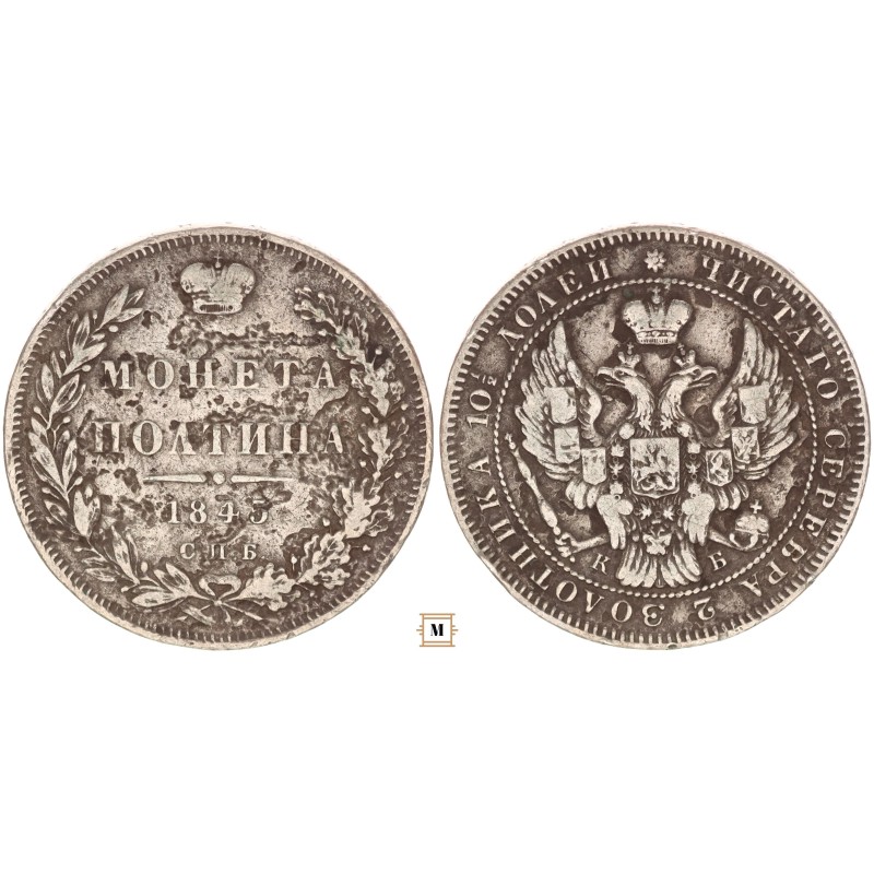 Oroszország, I. Miklós poltina 1845