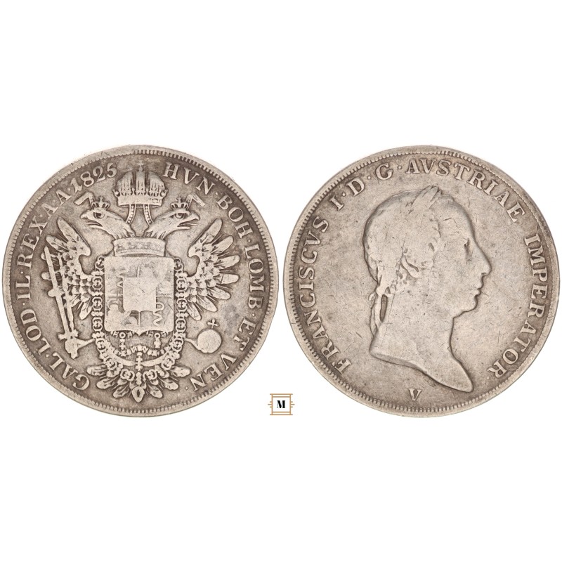 I. Ferenc 1/2 scudo 1825 V Velence