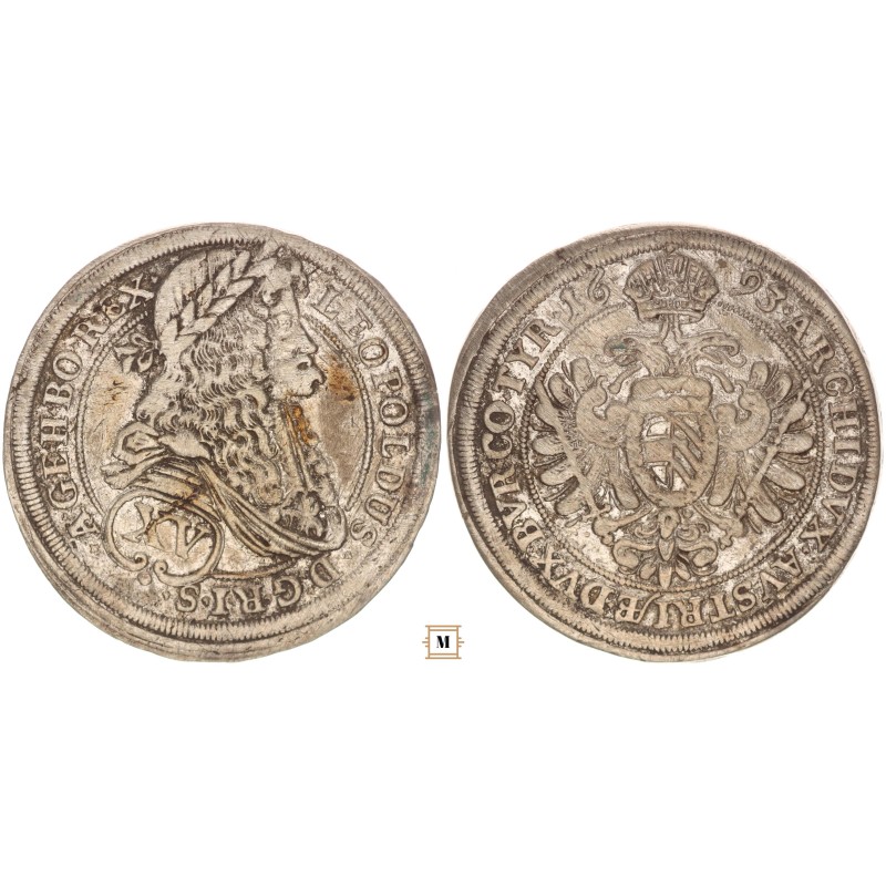 I. Lipót 15 krajcár 1693 Bécs