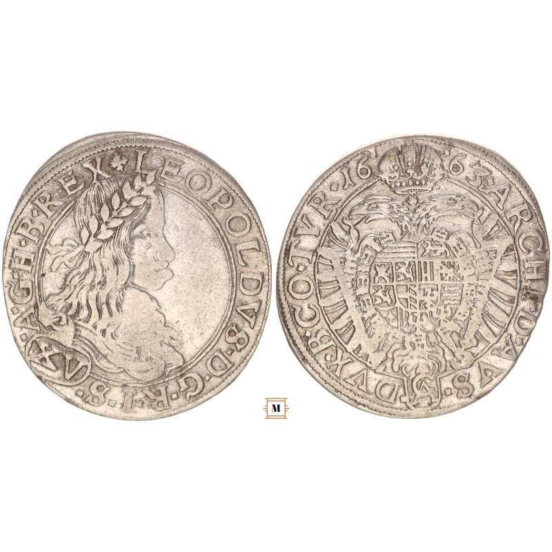 I. Lipót 15 krajcár 1663 Bécs