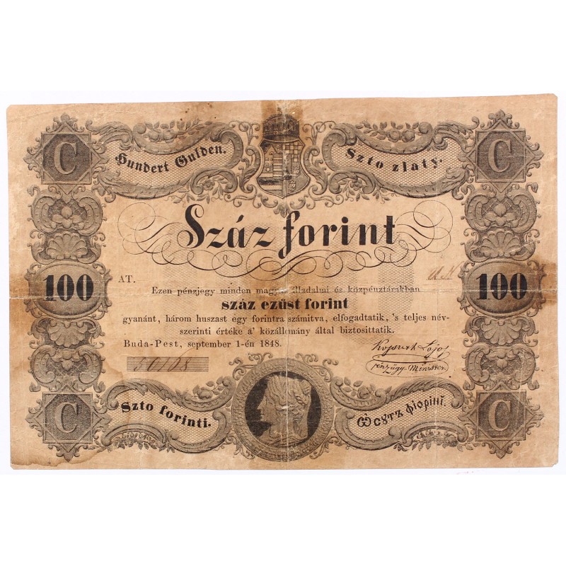 Szabadságharc 100 forint 1848