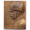 Ferenc József - Andenkes an das Kriegsjahr 1914 bronz plakett, Stiasny